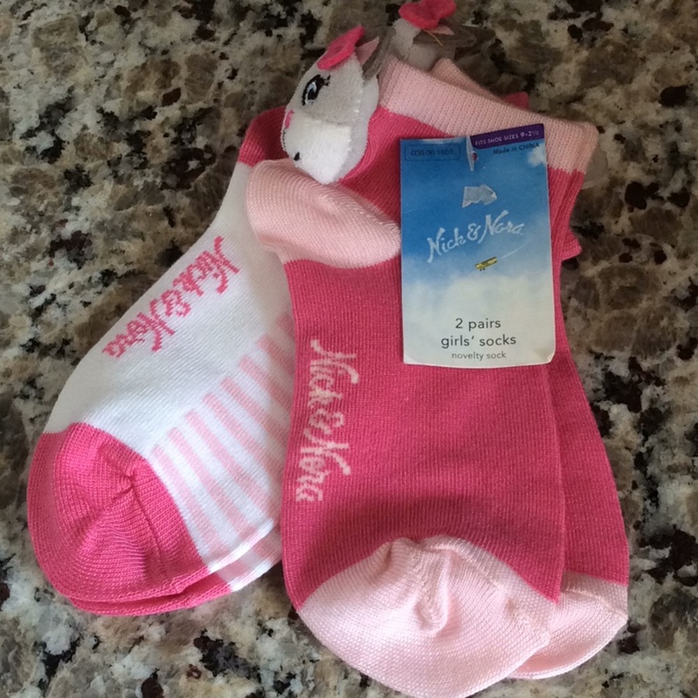 Nick & Nora Girls 2 pairs socks